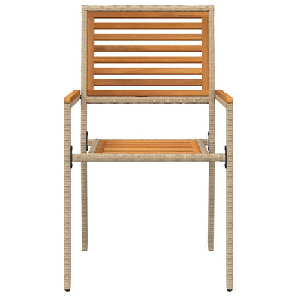 Trädgårds stapelbara stolar 4 st Brun och beige
