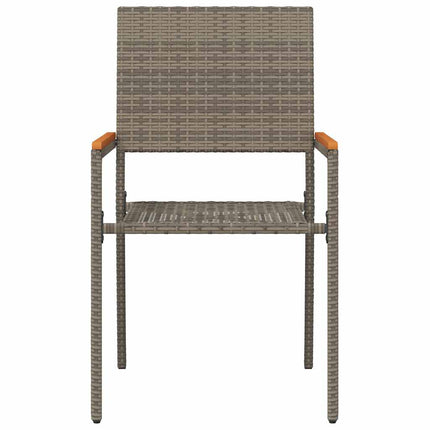 Trädgårds stapelbara stolar 4 pcs Grå och Brun 54 x 56 x 90 cm