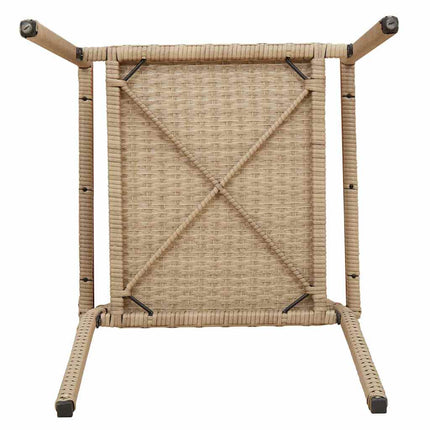 Trädgårds stapelbara stolar 4 pcs Kräm och brun 54 x 56 x 90 cm