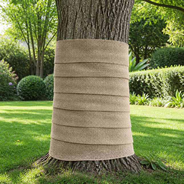Trädgårdsjute-nät 200 cm x 5 m 180 gsm 100% Tossa Jute Naturlig