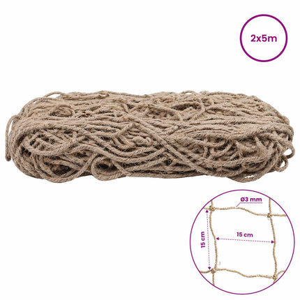Jute Växtstöd Nät Naturlig 2 x 5 m 100% Tossa Jute