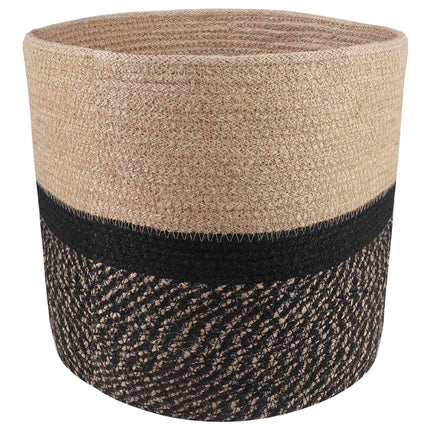 Krukset för Växter 2 pcs Naturlig och svart Ø 28 x 28 cm