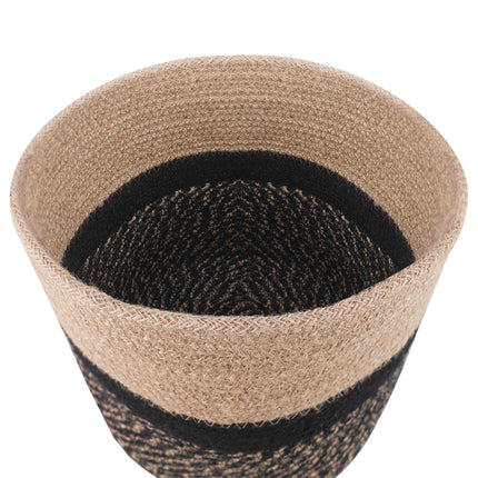 Krukset för Växter 2 pcs Naturlig och svart Ø 21 x 21 cm