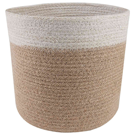 Krukset för Växter 2 pcs Naturlig och vit Ø 28 x 28 cm