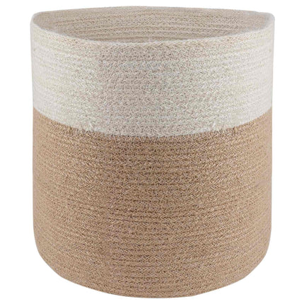 Krukset för Växter 2 pcs Naturlig och vit Ø 28 x 28 cm