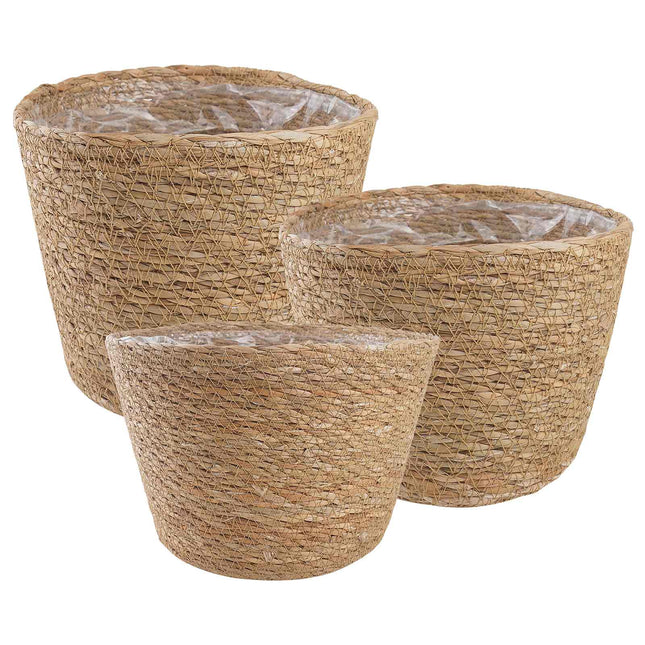 3 st Naturlig Ø26 x 19 cm 100% Sjögräs