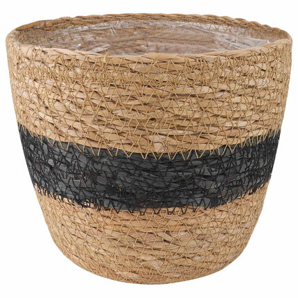 3 st Naturlig och svart Ø26 x 19 cm 100% Sjögräs