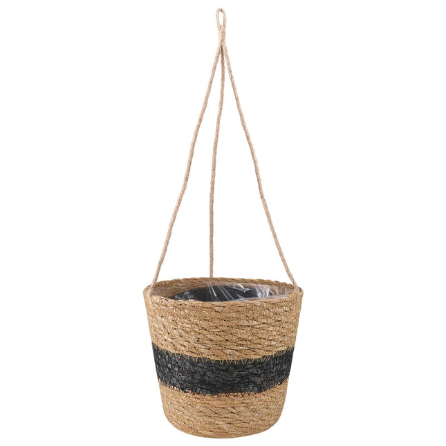 3 st Naturlig och svart Ø26 x 19 cm 100% Sjögräs