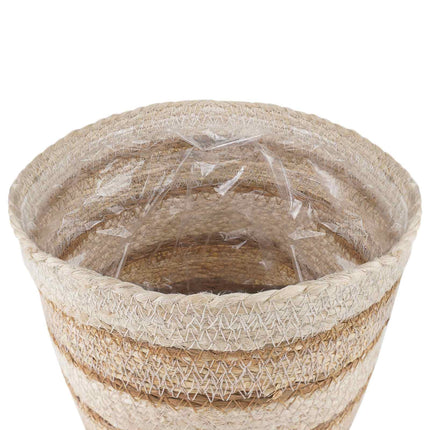 Sjögräs Växtkorgar 3 pcs Naturlig, vit och beige Ø26 x 19 cm