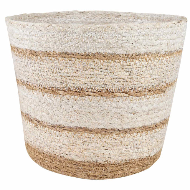 3 st Naturlig, vit och beige Ø26 x 19 cm 100% Sjögräs