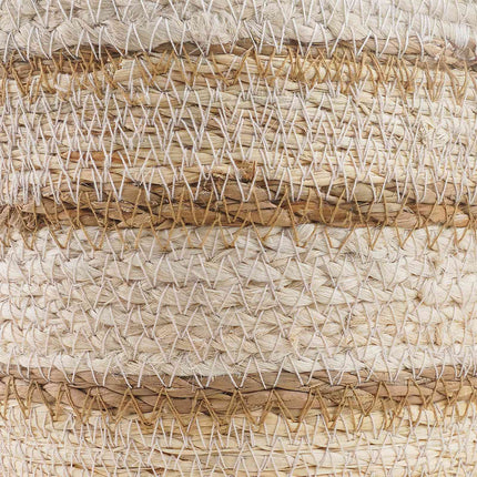 Sjögräs Växtkorgar 3 pcs Naturlig, vit och beige Ø26 x 19 cm