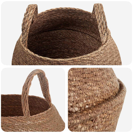 Kruka med handtag Naturlig Ø 32 x 32 cm 100% Sjögräs