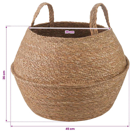 Kruka med handtag Naturlig Ø 45 x 36 cm 100% Sjögräs