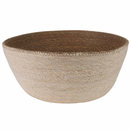 Kruka med handtag Vit Ø 45 x 36 cm 100% Sjögräs