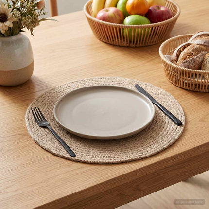 Jute Placemats 50 pcs Naturlig Ø 30 cm 100% Tossa Jute