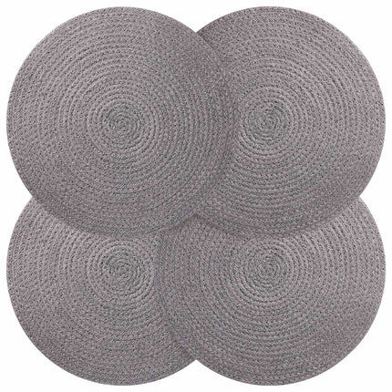 Jute Placemats 4 pcs Grå Ø 30 cm 100% Tossa Jute