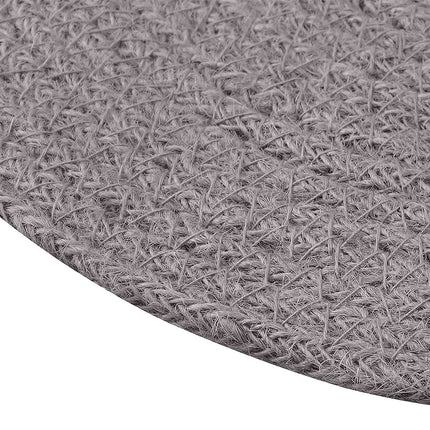 Jute Placemats 6 pcs Grå Ø 30 cm 100% Tossa Jute