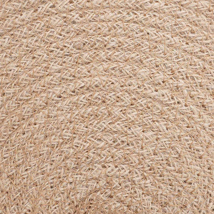Jute Placemats 6 pcs Naturlig och svart Ø 30 cm 100% Tossa Jute
