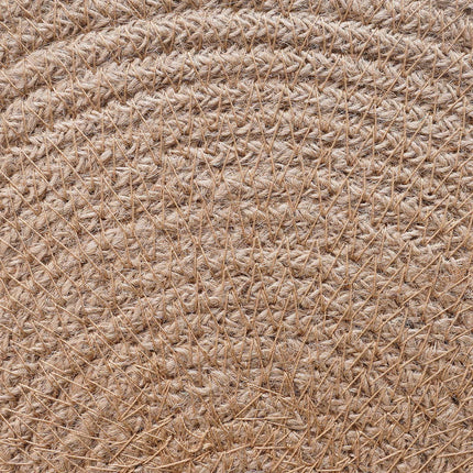 Jute Placemats 12 pcs Naturlig och vit Ø 30 cm 100% Tossa Jute