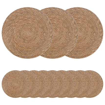 Sjöhavsnätställen 12 pcs Naturlig Ø 30 cm 100% Sjögräs
