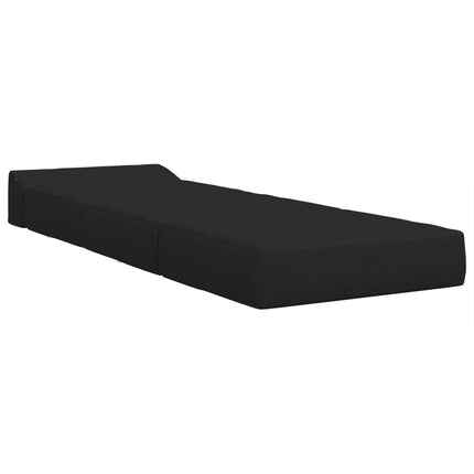 Fällbar Soffbed Svart 200 x 70 x 15 cm Tyg