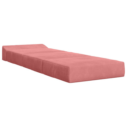 Fällbar Soffbed Rosa 200 x 70 x 15 cm Sammet