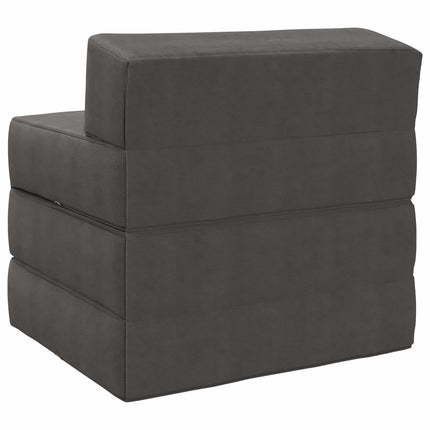 Fällbar Soffbed Mörkgrå 200 x 70 x 15 cm Kordread tyg