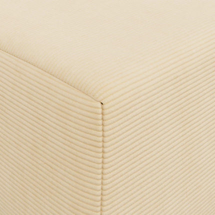 Fällbar Soffbed Gräddvit 200 x 70 x 15 cm Kordread tyg