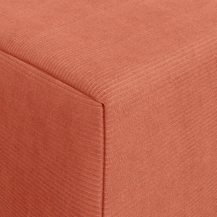Fällbar Soffbed Röd orange 200 x 70 x 15 cm Kordread tyg