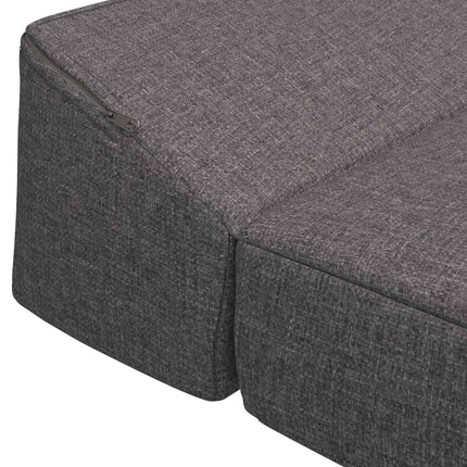 Fällbar Soffbed Ljusgrå 200 x 70 x 10 cm Tyg