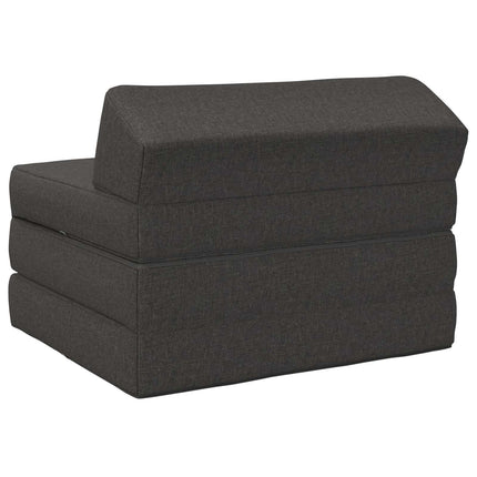 Fällbar Soffbed Mörkgrå 200 x 70 x 10 cm Tyg