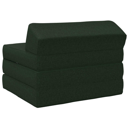 Fällbar Soffbed Mörkgrön 200 x 70 x 10 cm Tyg