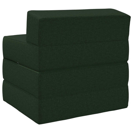 Fällbar Soffbed Mörkgrön 200 x 70 x 10 cm Tyg