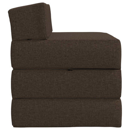 Fällbar Soffbed Taupe 200 x 70 x 10 cm Tyg