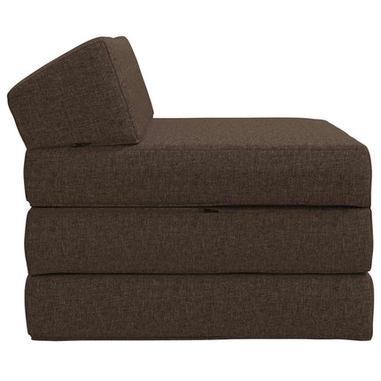 Fällbar Soffbed Taupe 200 x 70 x 10 cm Tyg