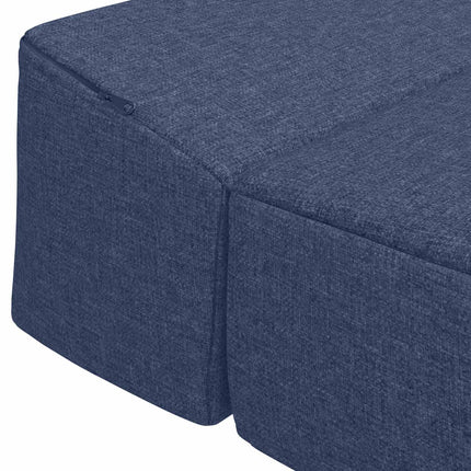 Fällbar Soffbed Blå 200 x 70 x 10 cm Tyg