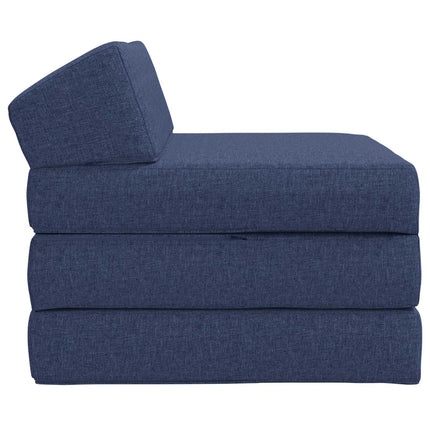 Fällbar Soffbed Blå 200 x 70 x 10 cm Tyg