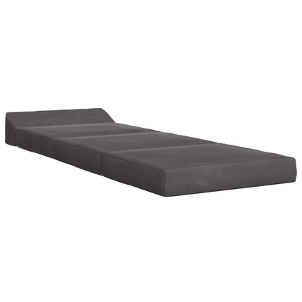 Fällbar Soffbed Mörkgrå 200 x 70 x 10 cm Sammet