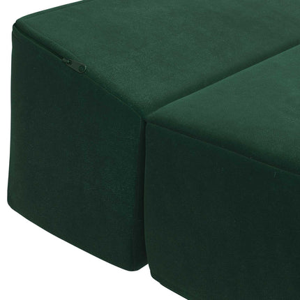 Fällbar Soffbed Mörkgrön 200 x 70 x 10 cm Sammet