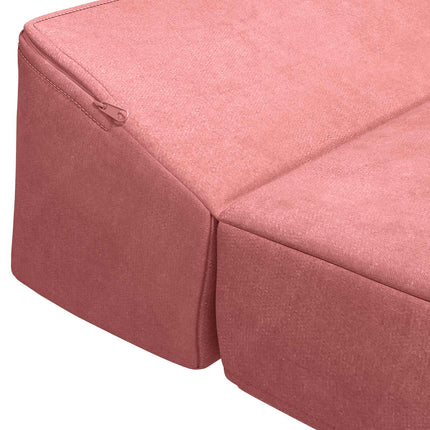Fällbar Soffbed Rosa 200 x 70 x 10 cm Sammet