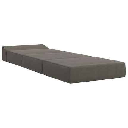 Fällbar Soffbed Ljusgrå 200 x 70 x 10 cm Kordread tyg