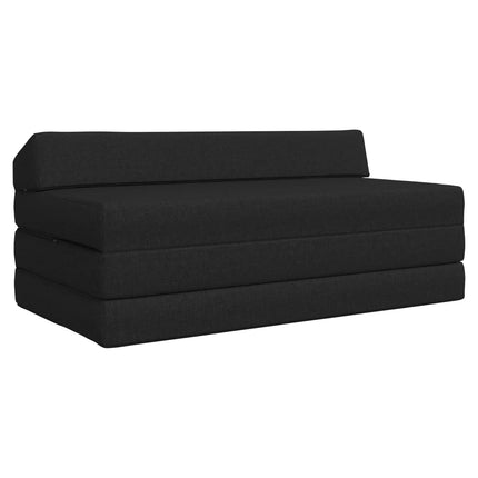 Fällbar Soffbed Svart 120 x 60 x 49 cm Tyg