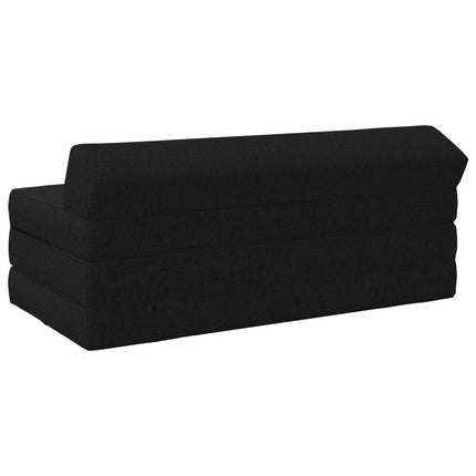 Fällbar Soffbed Svart 120 x 60 x 49 cm Tyg