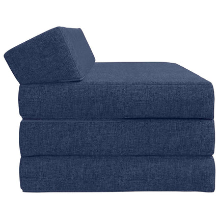 Fällbar Soffbed Blå 120 x 60 x 49 cm Tyg