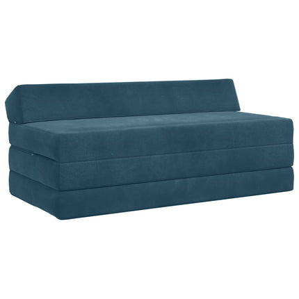 Fällbar Soffbed Blå 120 x 60 x 49 cm Tyg