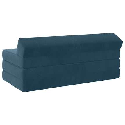 Fällbar Soffbed Blå 120 x 60 x 49 cm Tyg