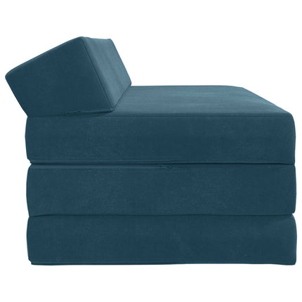 Fällbar Soffbed Blå 120 x 60 x 49 cm Tyg