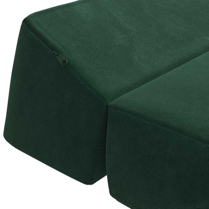 Fällbar Soffbed Mörkgrön 120 x 60 x 49 cm Tyg