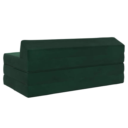 Fällbar Soffbed Mörkgrön 120 x 60 x 49 cm Tyg