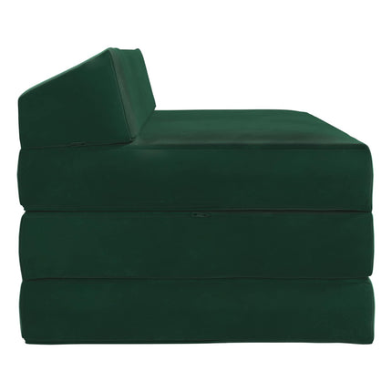 Fällbar Soffbed Mörkgrön 120 x 60 x 49 cm Tyg